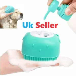 More details for bathroom puppy dog cat bath massage gloves brush soft safety silicone pet uk