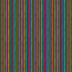 Makower Fabric - Katie's Cats - Chalky Stripe Grey - 100% Cotton Multiple Sizes - Picture 1 of 1