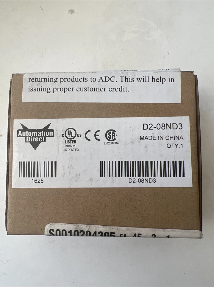 Automation Direct D2-08ND3 Discrete 8 Point Input Module - Image 1 of 1