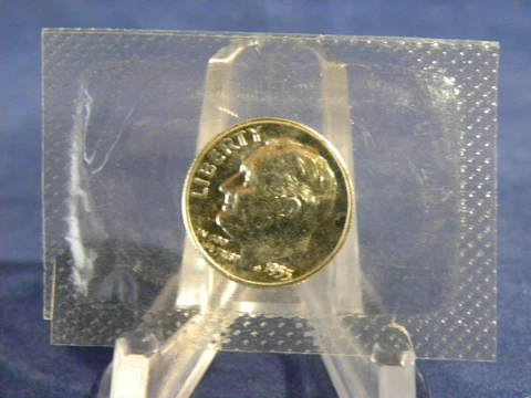 1955 Roosevelt Dime 90% Silver Gem Proof  In Original Proof Set Cellophane Cover