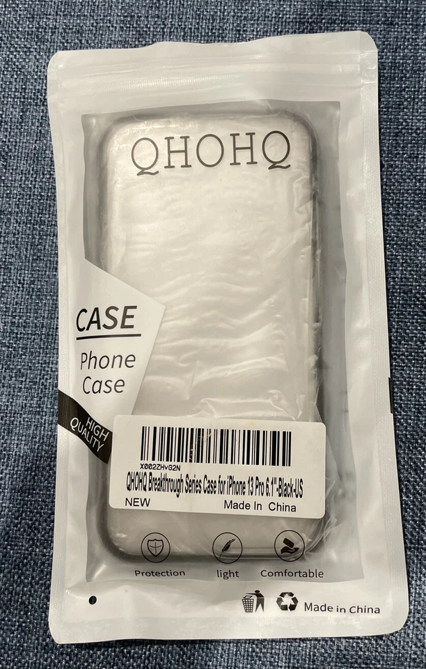 QHOHQ, прорыв серии чехол для iPhone 13 Pro 6.1. ЧЕРНЫЙ НОВЫЙ - Изображение 1 из 1