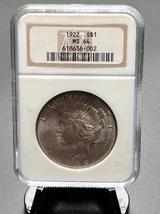 1922 USA Peace Silver Dollar PCGS Graded MS-64 - Picture 1 of 4