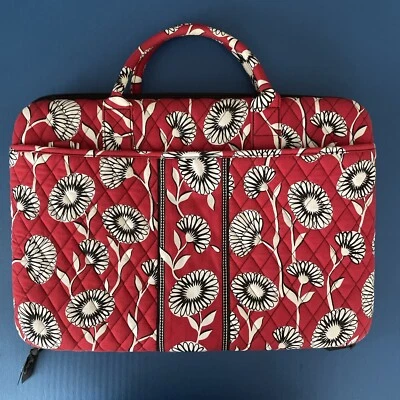 Vera Bradley Daisies Red Floral Design Laptop Messenger Bag Hard Case - Image 1 of 4