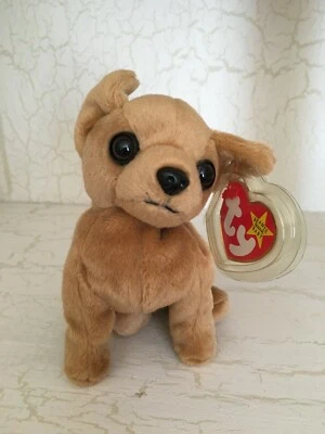 Lot of 2  Ty  Beanie Baby Tiny the dog & one mystery - Image 1 of 3