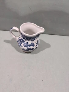 Churchill Blue Willow Porzellan Milchkännchen Creme Klein Krug Staffordshire England - Bild 1 von 6
