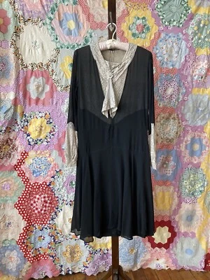 可爱 1920 年代蕾丝裙,胸围 32 英寸 — 第 1/4 张图片