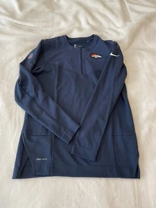 NWOT Nike NFL Denver Broncos On-Field 1/4 Zip Navy Blue Jacket Sz 3XL - Picture 1 of 9