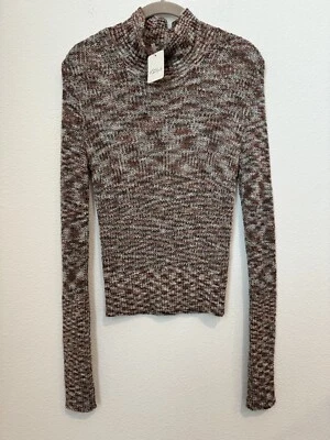 Suéter Free People Marrón Negro Café Combo Blair Tinte Espacial Cuello Simulado Pequeño Foto 1 de 4