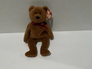 Ty Beanie Babies orsacchiotto marrone con etichetta Tush di seconda generazione 3a generazione etichetta da appendere CUCITO - Foto 1 di 4