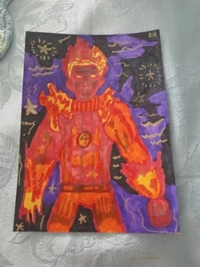 Drawing Human Torch Fantastic Four First Steps Johnny Marvel Avengers Art Mcu - Picture 1 of 1