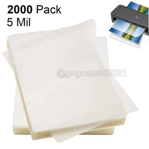 Paquete de 5 mil bolsas de laminación térmica hojas 11,5"" X 9" tamaño letra premium 2000 - Imagen 1 de 6
