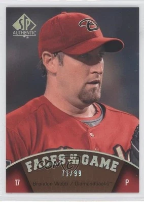 2009 SP Authentic Faces of the Game Copper /99 Brandon Webb #173 - Image 1 of 2
