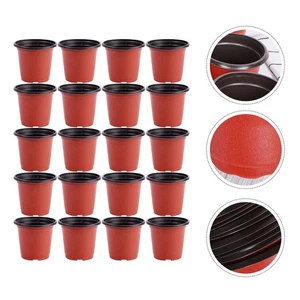 20 Pcs Plastic Flower Planters Soft Material Pots for Garden Balcony - Picture 1 of 12