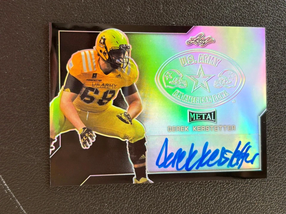 Derek Kerstetter 2017 Leaf Metal Ejército Autógrafo RC Texas Longhorns 5/15 E22 Foto 1 de 1