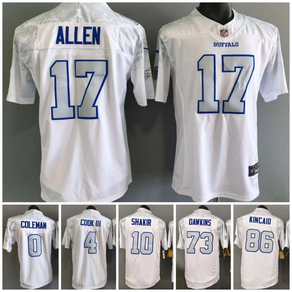Tarifas​ ¡Gratis! Jersey cosido blanco BUF Bills 2025 colección F.U.S.E Rivalries Foto 1 de 1