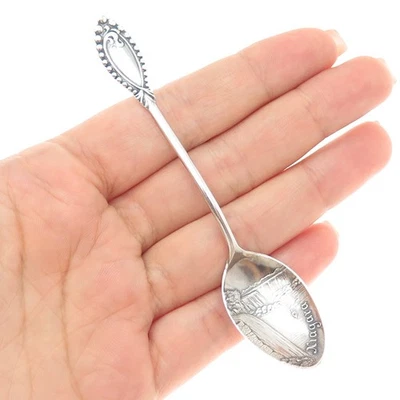 Cuchara de café antigua Art Deco de plata de ley 925 de los estados y ciudades de las Cataratas del Niágara Foto 1 de 4