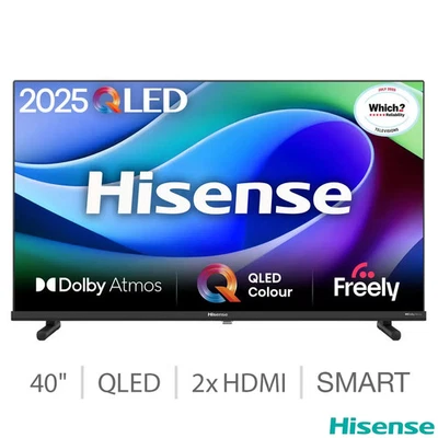 Hisense 40E5QTUK 40 Inch QLED Full HD Smart TV WiFi - Image 1 of 4