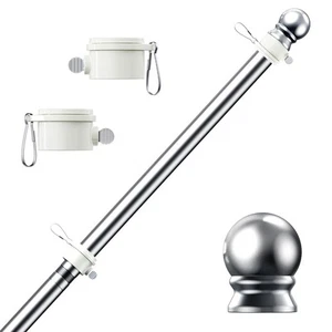 Flag Pole, Tangle Free Spinning Stainless Steel Rustproof Flagpole for 3x5 Sp... - Picture 1 of 7