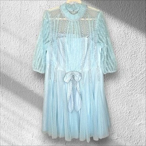 Jessakae New Size 1X Cecilia Blue Dress Fairy Fluffy Whimsical Retails $198 - Picture 1 of 16