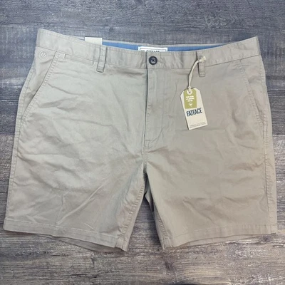NEW Fat Face Mawes Chino Shorts Men's 40" x 7” Flat Front Stone Cotton Stretch - Image 1 of 4