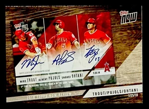 2019 TOPPS NOW #TN-9 MIKE TROUT ALBERT PUJOLS SHOHEI OHTANI ANGELS FREE SHIPPING - Picture 1 of 2