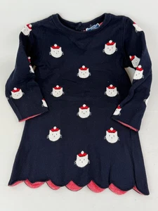Jacadi Paris Girls Sweater Dress Navy Blue White Cats France Kittens * 18M - Picture 1 of 6