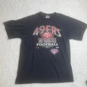 1994 San Francisco 49ers men's grey single stitch tshirt nfl trench USA made - Picture 1 of 7