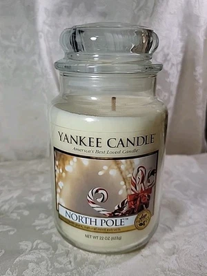 Yankee Candle North Pole Large Jar - Classic Label - NEW - Pour Date 2010 - Image 1 of 4