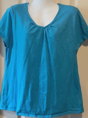 Hanes Live Love Comfort Blue Cotton Short Sleeve T-Shirt Top - XXL - Image 1 of 2