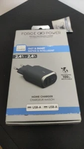 Kit Force Power Chargeur Secteur Rapide 2.4A + 2.4A NEUF - Photo 1/1