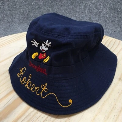Sombrero de cubo Robert Disneyland azul juvenil talla única ala ancha logotipo bordado Foto 1 de 4