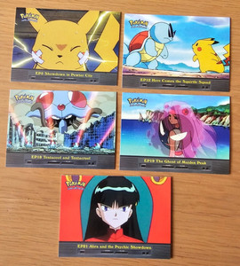 Pokemon Topps TV Animation Edition Trading Cards EP5, EP12, EP18, EP19, EP21
