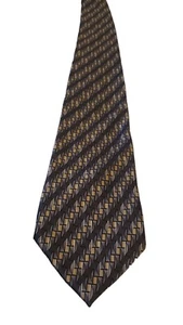 Dover by Arrow Krawatte Krawatte Seide grau silber gold geometrische Streifen Made in USA - Bild 1 von 12