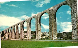 Vintage posted Postkarte TEILANSICHT DES AQUÄDUKTS Queretaro Qro Mexiko - Bild 1 von 2