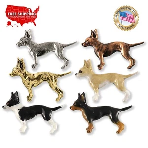 Pin de solapa de perro peltre Chihuahua o imán refrigerador, D348F hecho en EE. UU. - Imagen 1 de 8