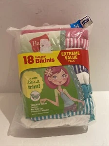 Hanes Girls' Tagless Bikini Underwear With Lace 18 Pack Size 14 - Picture 1 of 3