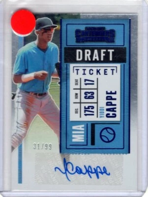 YIDDI CAPPE 2020 Panini Contenders Draft Ticket Rookie AUTO / AUTOGRAPH /99 - Image 1 of 2