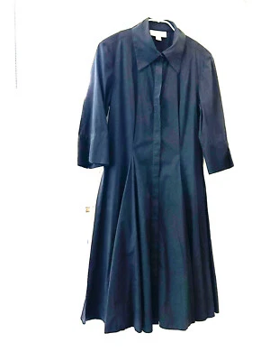 Vestido midi con cuello camisero negro Coldwater Creek para mujer P 8 Foto 1 de 4