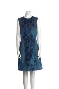 Vestido Yigel Azrouel Estampado Hasta la Rodilla Azul XL - Imagen 1 de 1