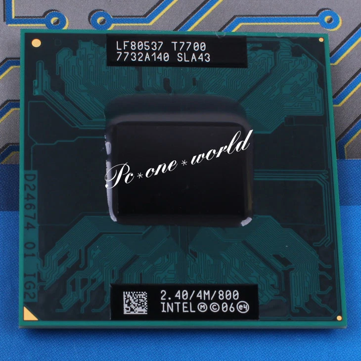 100% OK SLAF7 SLA43 Intel Core 2 Duo T7700 2.4GHz Dual-Core Laptop Processor CPU - Image 1 of 1