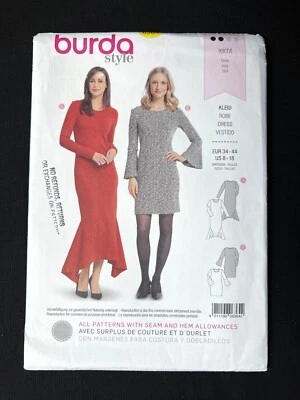 Burda 6364 Misses Dress-2 Styles for Stretch Knits 2000's Pattern sz 8-18 Uncut - Image 1 of 2