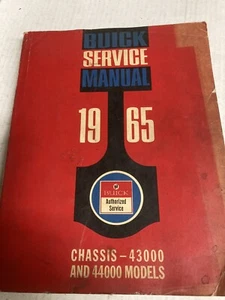 1965 BUICK CHASSIS SERVICE MANUAL 43000 & 44000 MODELS FACTORY RARE USED - Picture 1 of 2