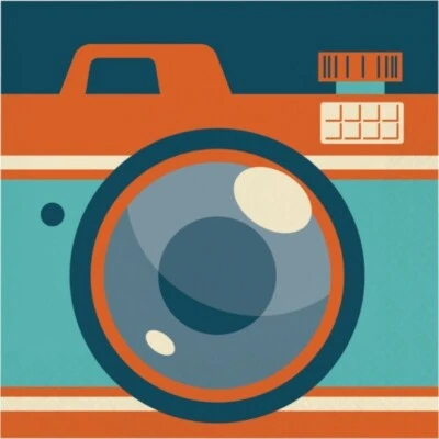 CREATIVE CONVERTING Camera Hipster Birthday Beverage Napkins Paper 16 Pack Camera Tableware