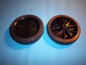 NEW POULAN BLACK 7" MOWER WHEEL 581023601 OEM FREE SHIPPING 2 PACK - Picture 1 of 1