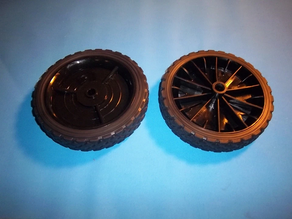 NEW POULAN  BLACK 7" MOWER WHEEL 581023601 OEM FREE SHIPPING 2 PACK  - Image 1 of 1