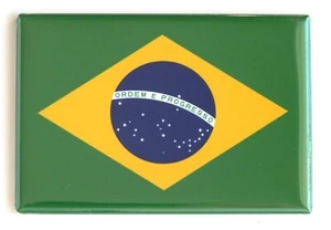 Flag of Brazil FRIDGE MAGNET - Picture 1 of 3