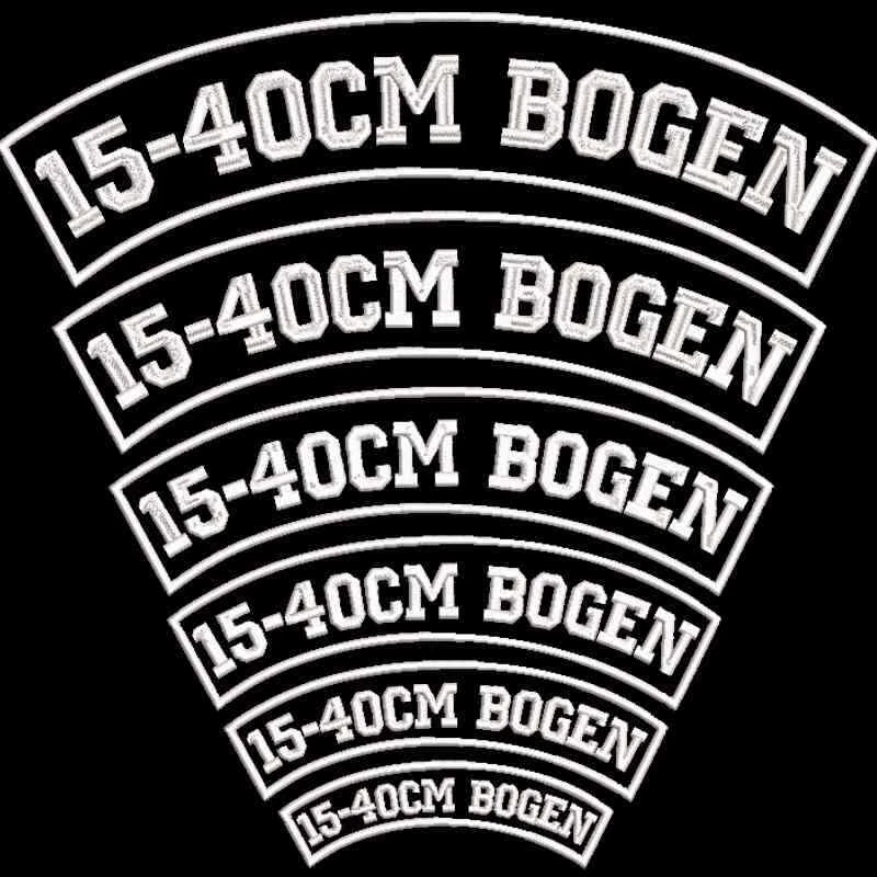 TOPROCKER Rückenpatch Bogen Name gestickt Biker Kutte alle Farben bis 40cm - Bild 1 von 1