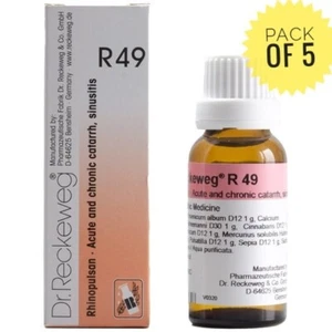 Confezione 5 Gocce Dr. Reckeweg R49 Germania OTC Gocce Omeopatiche 22ml - Foto 1 di 4