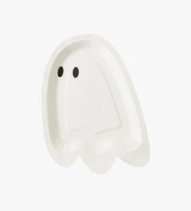 Halloween Paper Plates Ghost Shaped Spooky Cute Party Decor My Mind's Eye 8 ct - Picture 1 of 3