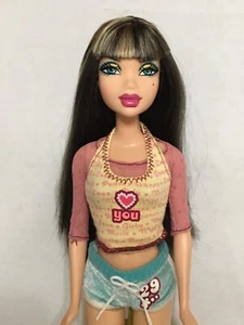 Barbie My Scene Street Art Delancey Puppe brünette Haare Pony selten - Bild 1 von 7